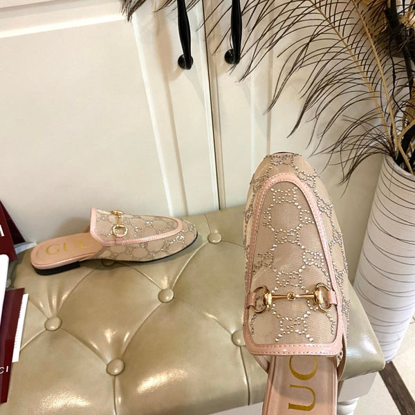 GG PrinceTown Mule Pink Mesh With Crystal