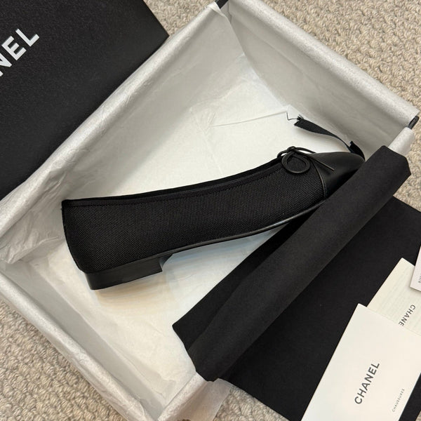 CC 25p Ballerina Nera in Tela di Vitello