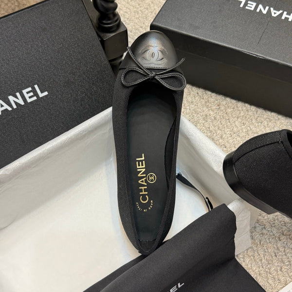 CC 25p Ballerina Nera in Tela di Vitello