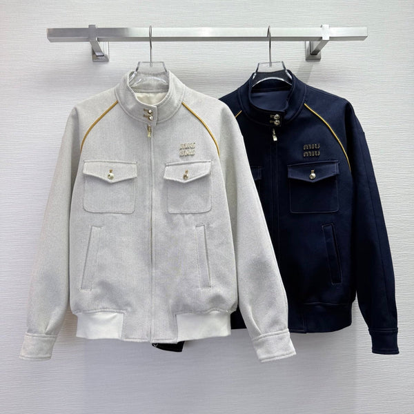 Miu Miu 25 Stand-up Collar Jacket Cotton 304185