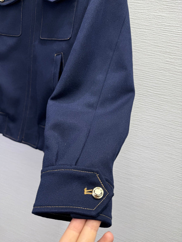 Miu Miu 25 Stand-up Collar Jacket Cotton 304185