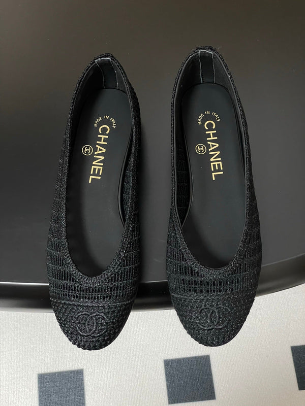 CC 25 Ballet Flat Black Raffia