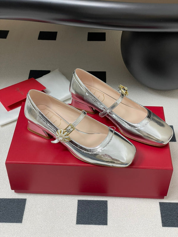 Viv 25 Mary Jane 2.5cm Silver Patent Calf Leather 247888