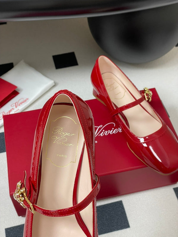 Viv 25 Mary Jane 2.5cm Red Patent Calf Leather 247890