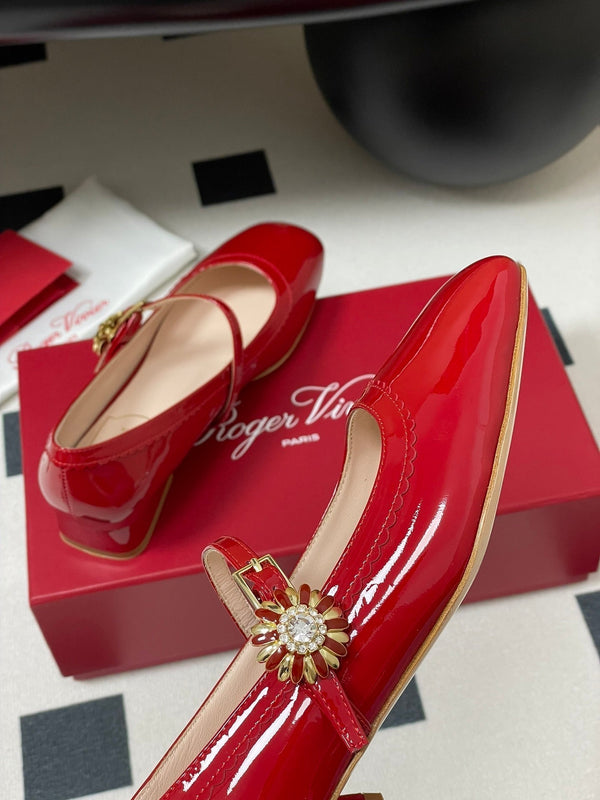 Viv 25 Mary Jane 2.5cm Red Patent Calf Leather 247890