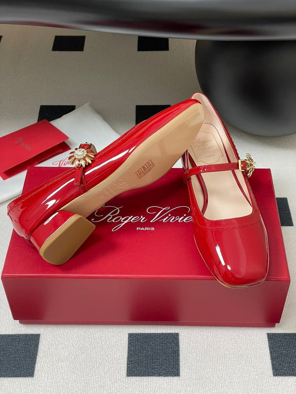 Viv 25 Mary Jane 2.5cm Red Patent Calf Leather 247890