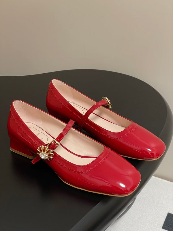 Viv 25 Mary Jane 2.5cm Red Patent Calf Leather 247890