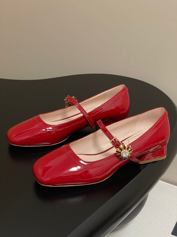 Viv 25 Mary Jane 2.5cm Red Patent Calf Leather 247890