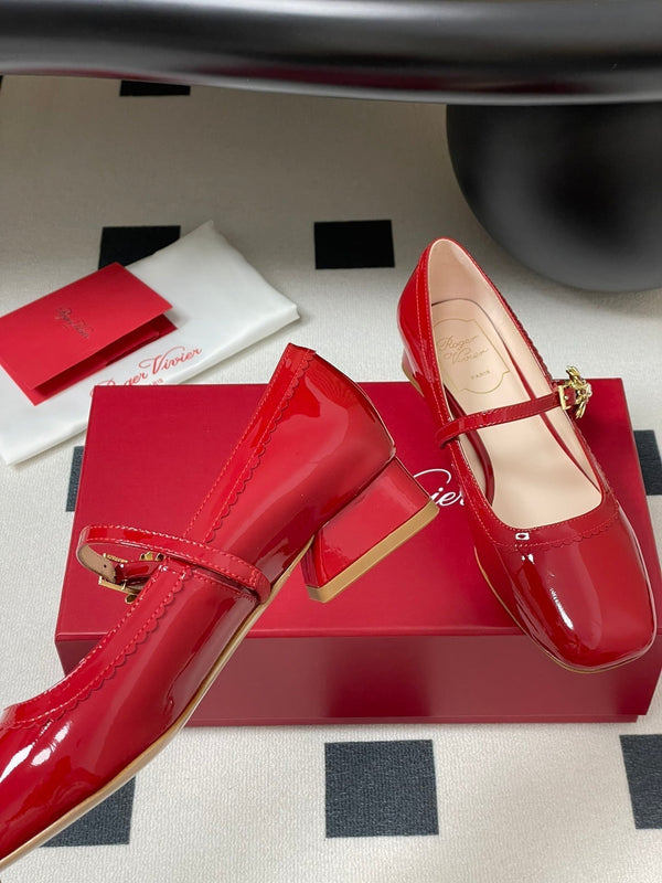 Viv 25 Mary Jane 2.5cm Red Patent Calf Leather 247890