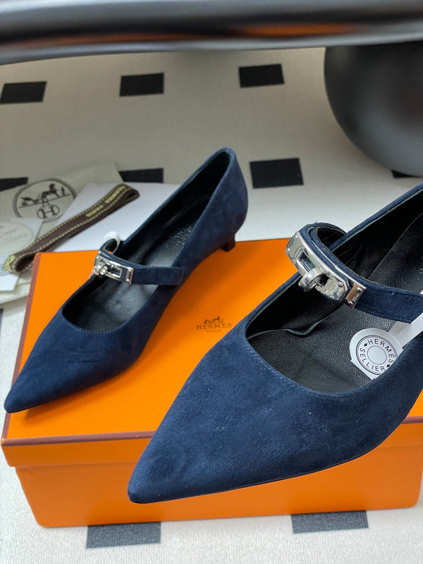 HM 25 Kiara Pumps Navy Blue Calfskin 319762