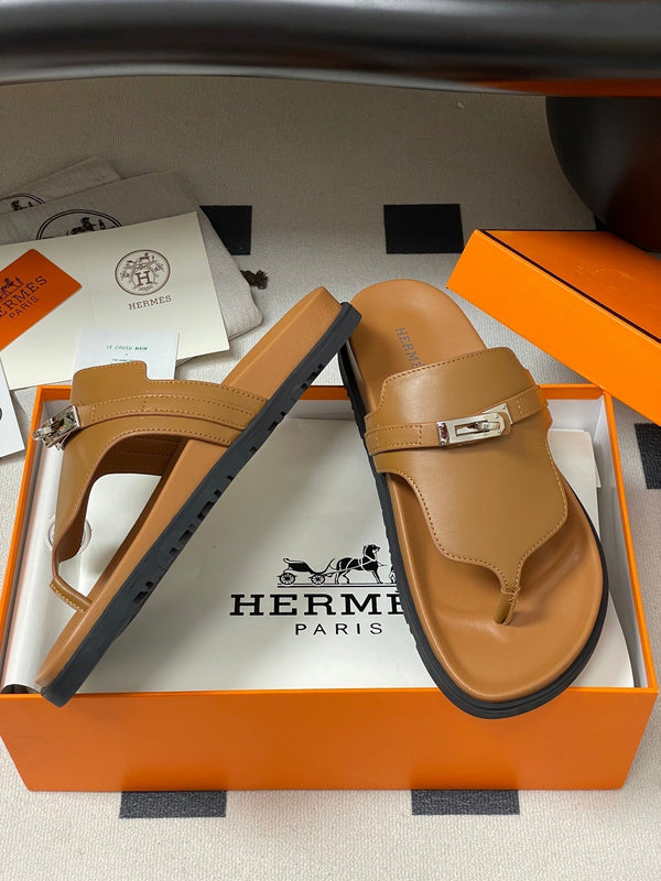 Sandalo HM Empire in pelle di vacchetta marrone 377540