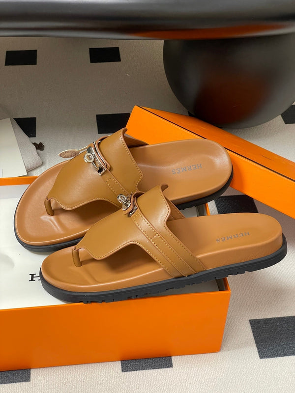 Sandalo HM Empire in pelle di vacchetta marrone 377540