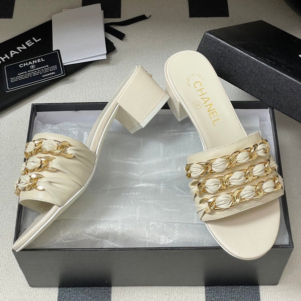 CC 25 Mule 5cm White Sheepskin 364719