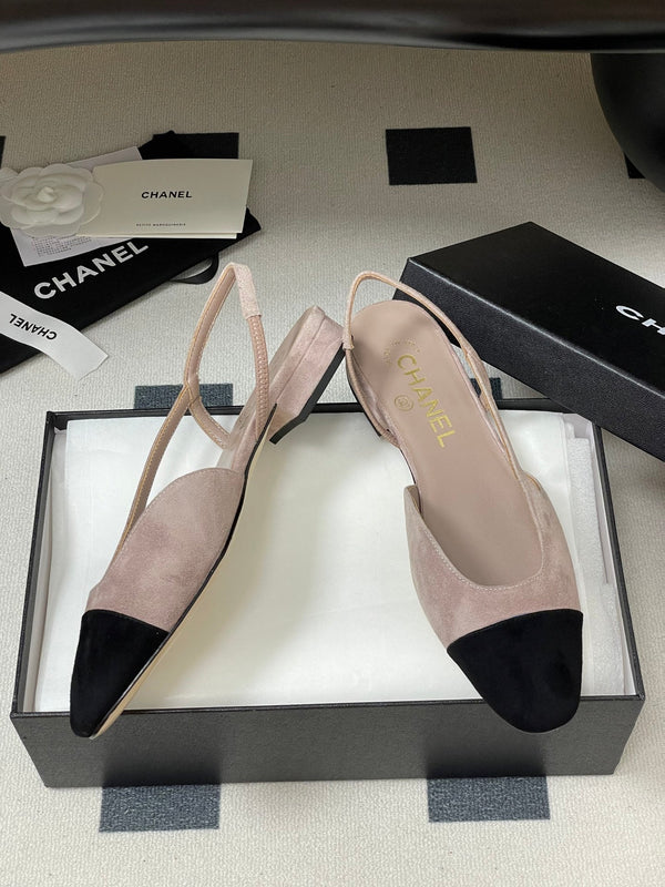 CC 25 SlingBack Flat 20mm Blush Pink Suede 393994