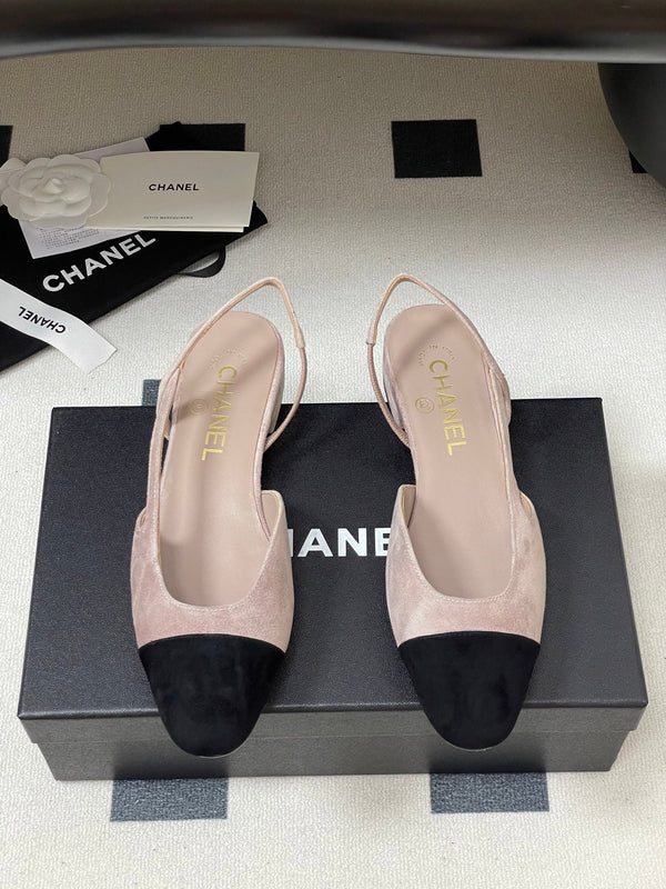 CC 25 SlingBack Flat 20mm Blush Pink Suede 393994