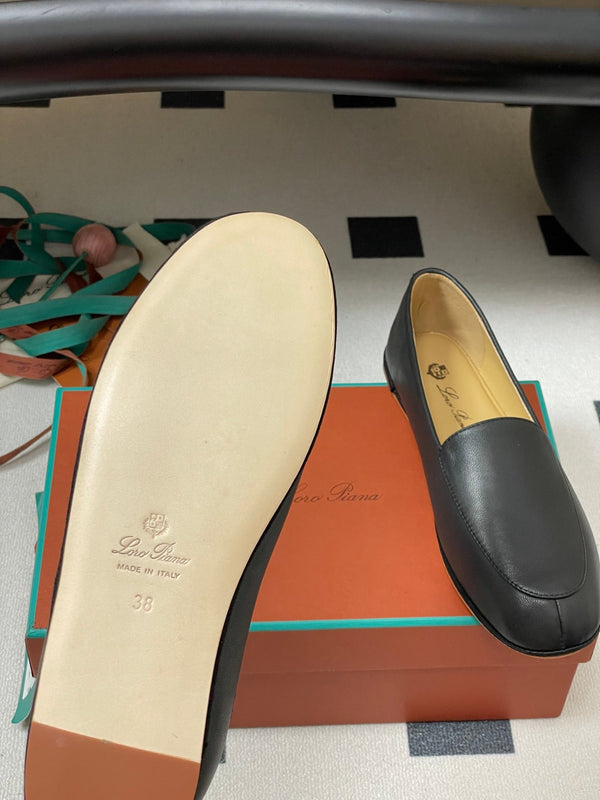 LP Anton Walk Loafers Black Sheepskin 474800