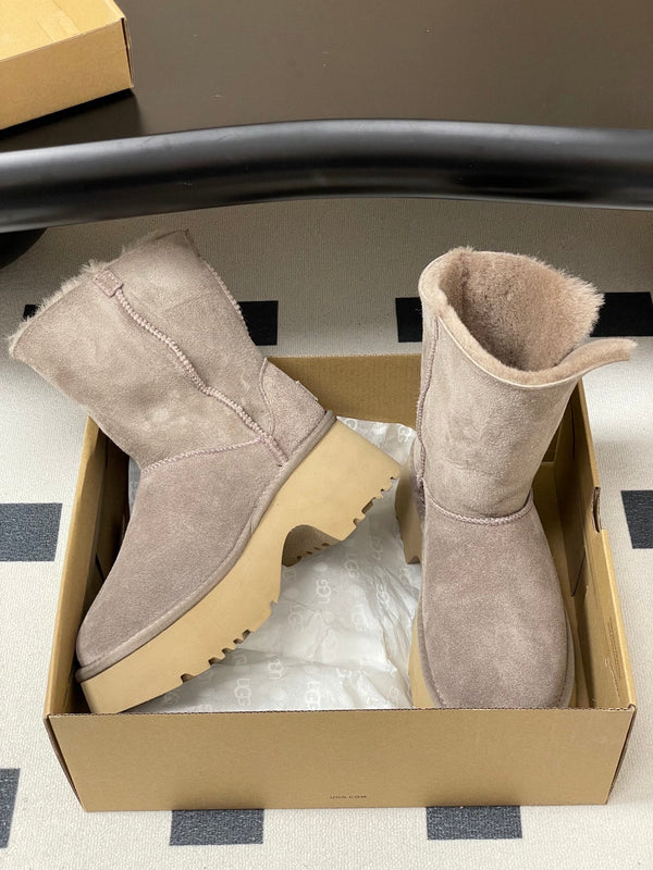 UGG Esmee Boot 70mm Taupe Wool Suede 522217