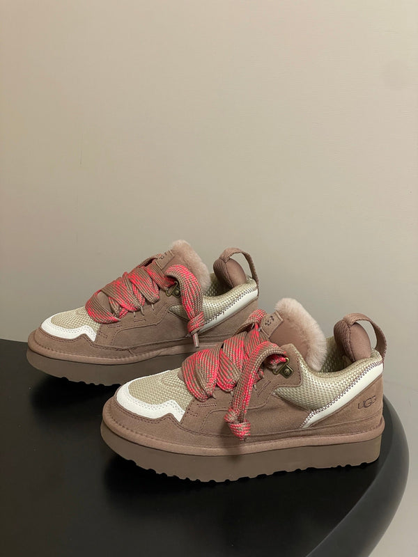 UGG Lowmel Sneaker Brown mix Pink Suede Mesh 522211