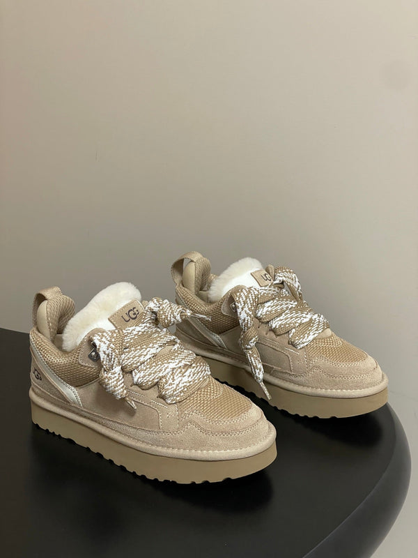 UGG Lowmel Sneaker Khaki Suede Mesh 522212