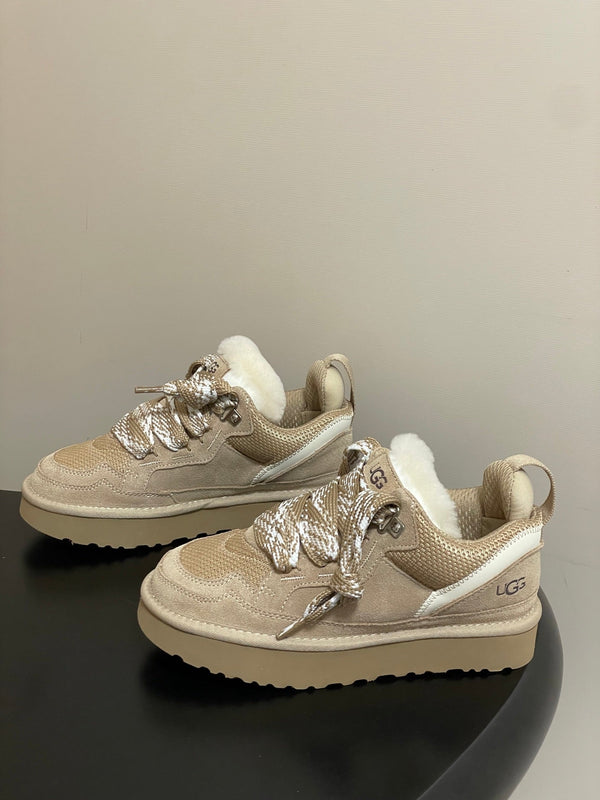 UGG Lowmel Sneaker Khaki Suede Mesh 522212