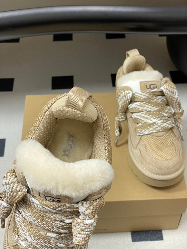 UGG Lowmel Sneaker Khaki Suede Mesh 522212