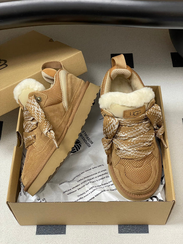 UGG Lowmel Sneaker Brown Suede Mesh 522213