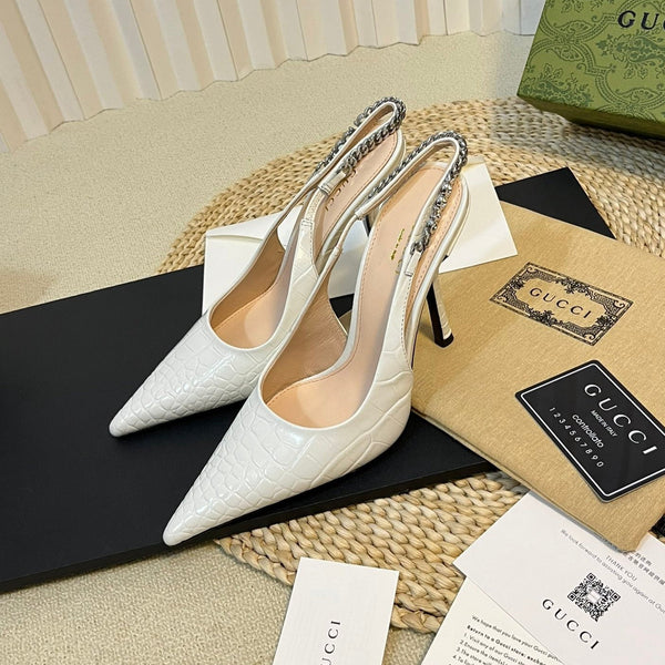 GG Women's High Heels White