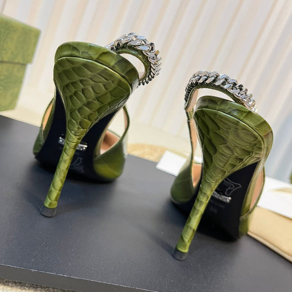 GG Scarpe col tacco alto da donna Green Juniper