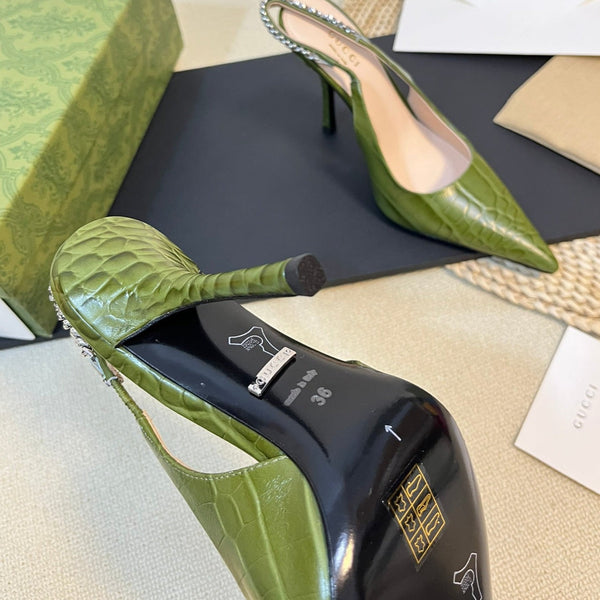 GG Scarpe col tacco alto da donna Green Juniper