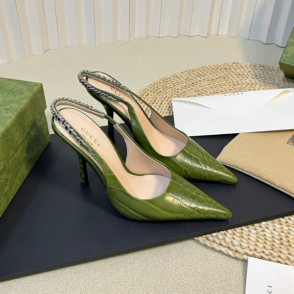 GG Scarpe col tacco alto da donna Green Juniper
