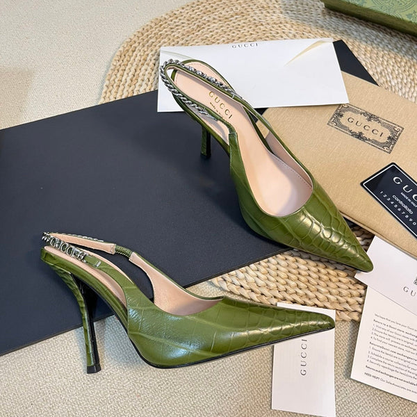 GG Scarpe col tacco alto da donna Green Juniper