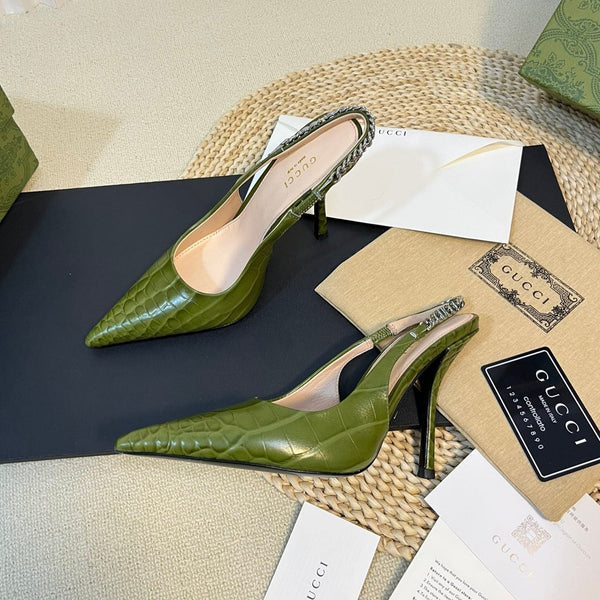 GG Scarpe col tacco alto da donna Green Juniper