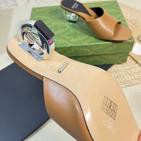 GG  Women's Heeled Sandals Gingerbread Brown