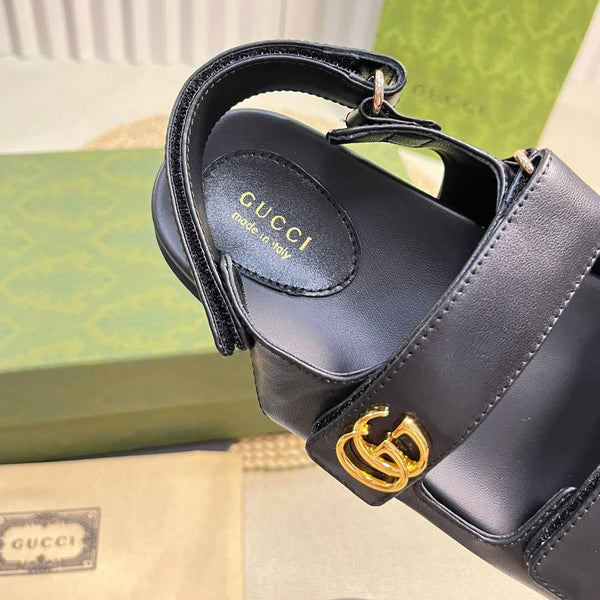 GG  Sandal With Double G Black