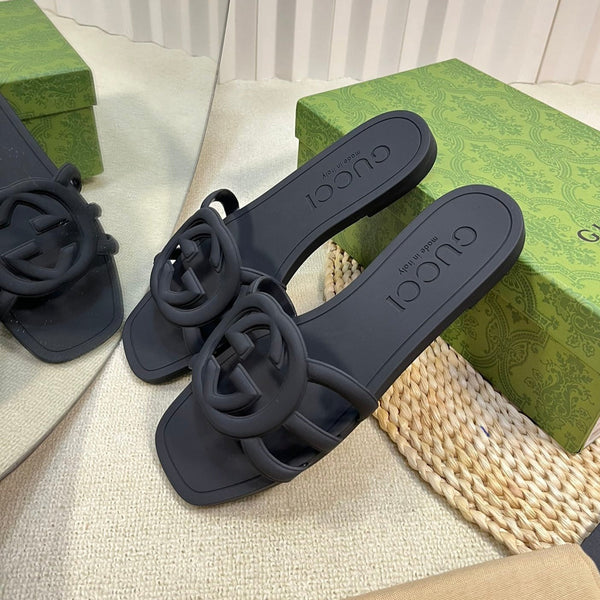 Ciabatta in gomma GG nera