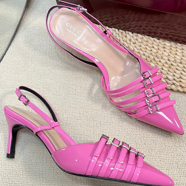 GC Regent Buckles Slingback Pink Patent Leather 294603
