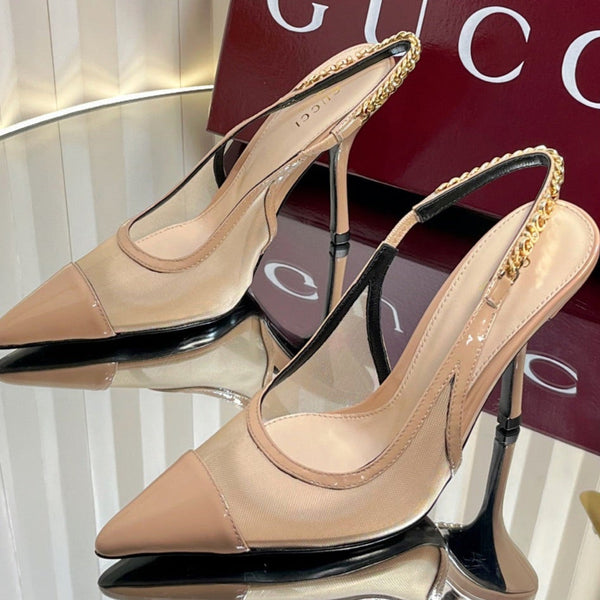 GC Signoria Slingback Pump Nude Mesh Sheepskin 294521