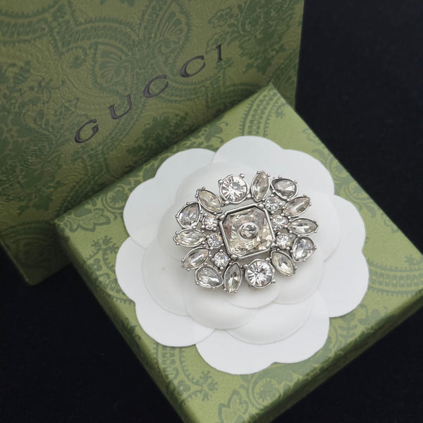 Gucci Brooch Silver 184404