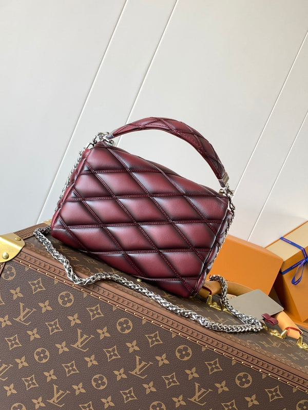 LV GO-14 MM 23cm Bordeaux Lambskin Metal HW