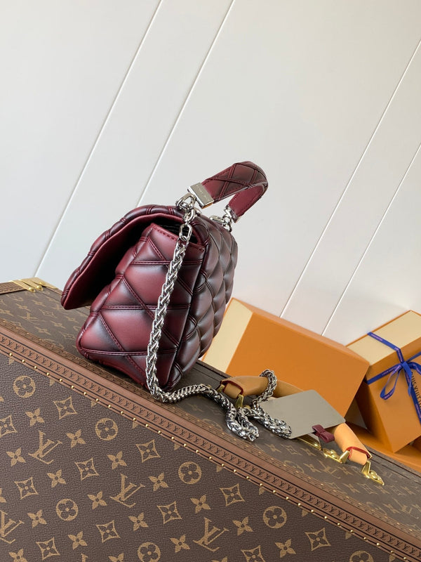 LV GO-14 MM 23cm Bordeaux Lambskin Metal HW
