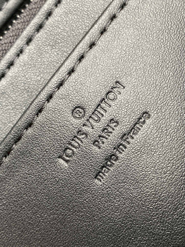 LV GO-14 MM 23cm Black Lambskin Black Metal HW