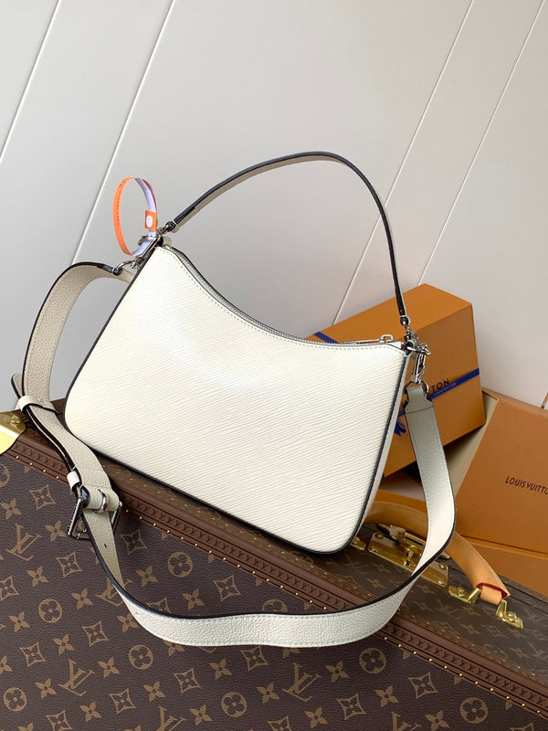 LV Hopscotch Bag 25cm White Grained Epi Cowhide Sliver HW