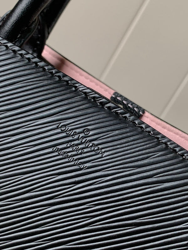 LV Marelle 30cm Tote Bag Black mix White Epi grain leather 241074