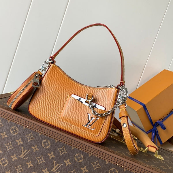 LV Marellini 19cm Caramel Epi Grain Cowhide Metal HW