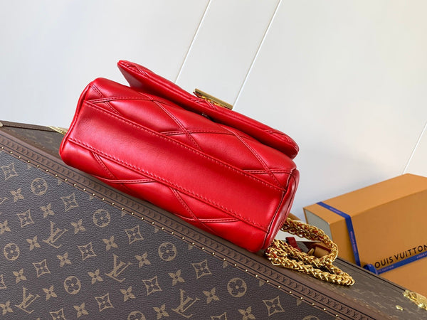 LV GO-14 MM 23cm Red Lambskin GHW