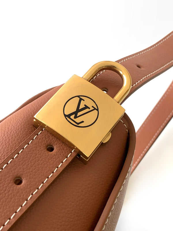 LV Low Key Messenger 30cm Cognac Brown Calfskin GHW
