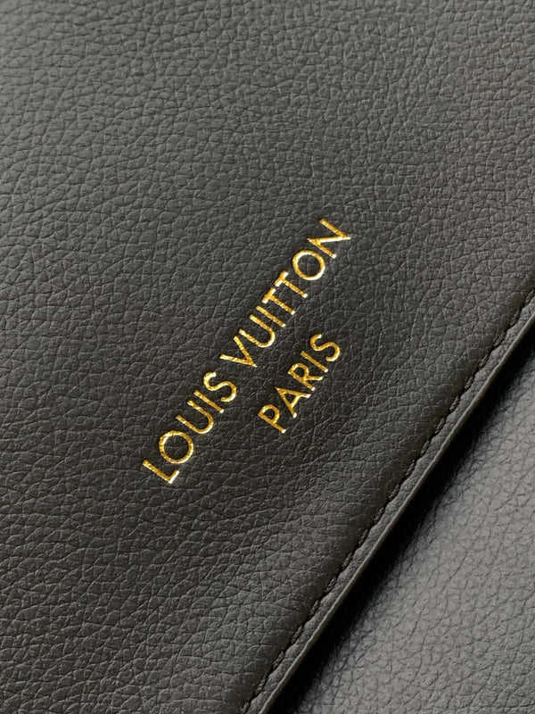 LV Low Key Messenger 30cm Black Calfskin GHW