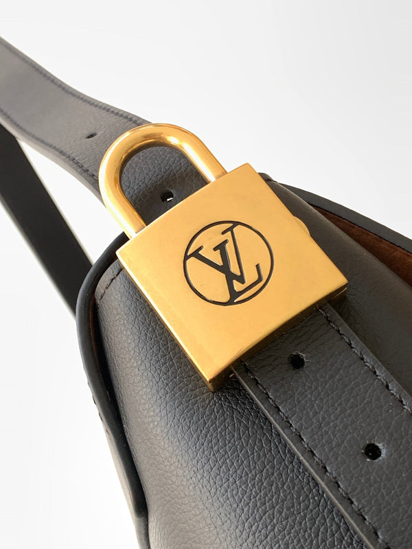 LV Low Key Messenger 30cm Black Calfskin GHW