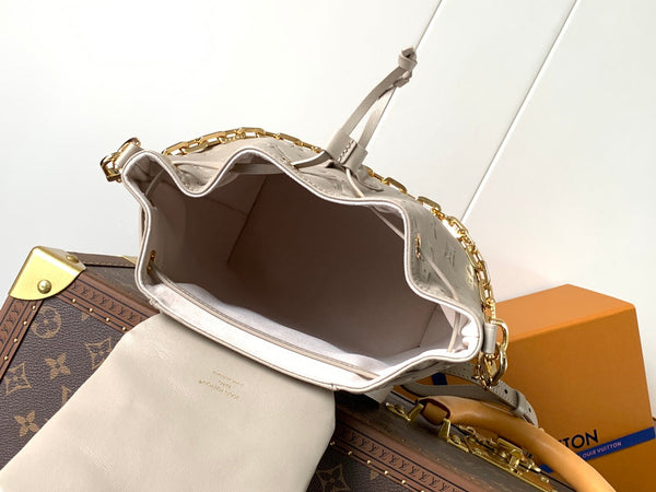 LV Coussin 26cm Backpack Khaki Gold Leather 252651