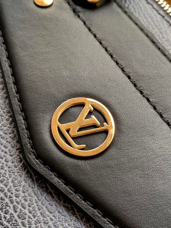 LV Nano LV Biker 38cm Black Light Gray Sheepskin & Cowhide Metal